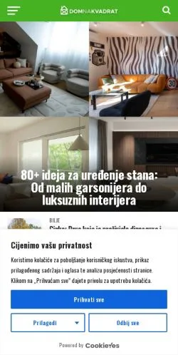Sponsorlu makaleler için Hırvatistan medyası Dom Na Kvadrat sitesinin önizlemesi