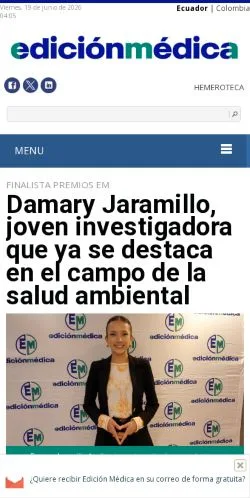 Anteprima del sito Edición Médica, media di Spagna per articoli sponsorizzati