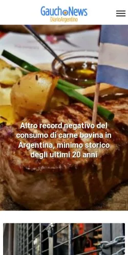 Anteprima del sito Gaucho News, media di Italia per articoli sponsorizzati