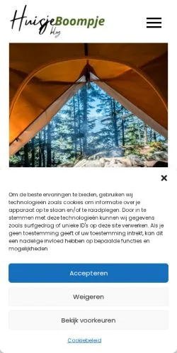 Anteprima del sito Huisje Boompje Blog, media di Paesi Bassi per articoli sponsorizzati
