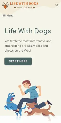 Anteprima del sito LIFE WITH DOGS, media di Stati Uniti per articoli sponsorizzati