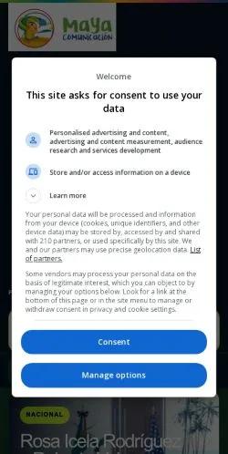 Anteprima del sito Maya Comunicación, media di Messico per articoli sponsorizzati