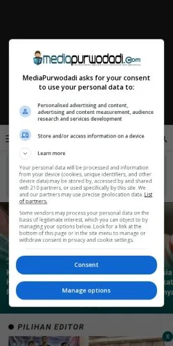 Anteprima del sito Media Purwodadi, media di Indonesia per articoli sponsorizzati