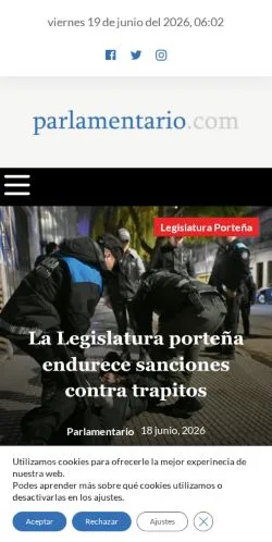 Anteprima del sito Parlamentario, media di Spagna per articoli sponsorizzati