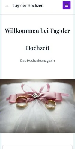 Anteprima del sito Tag Der Hochzeit, media di Germania per articoli sponsorizzati