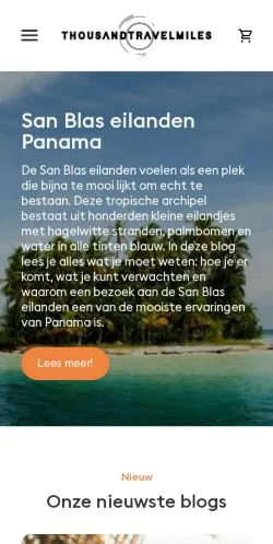 Anteprima del sito Thousandtravelmiles, media di Paesi Bassi per articoli sponsorizzati