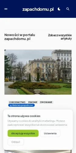 Anteprima del sito Zapach Domu, media di Polonia per articoli sponsorizzati