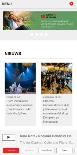 Förhandsvisning av webbplatsen Classic, medium i Nederländerna för sponsrade artiklar