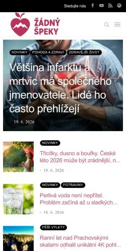 스폰서 기사용 체코 매체 Žádný Špeky 사이트 미리보기