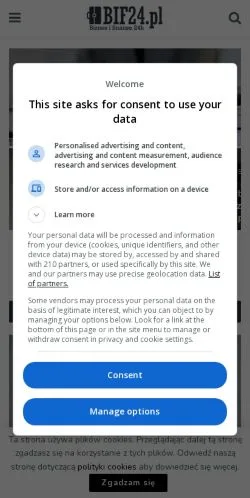 Aperçu du site BIF24, média de Pologne pour articles sponsorisés