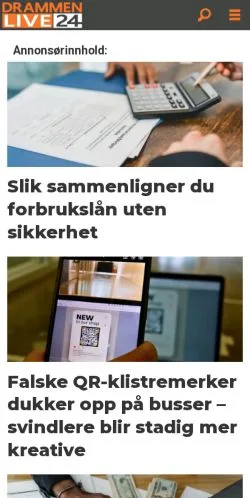 Anteprima del sito Drm24, media di Norvegia per articoli sponsorizzati