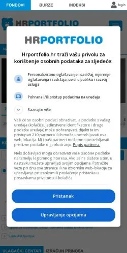 Podgląd witryny HRPortfolio, medium z kraju Chorwacja do artykułów sponsorowanych