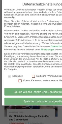 Anteprima del sito Kiez Und Kultur, media di Germania per articoli sponsorizzati