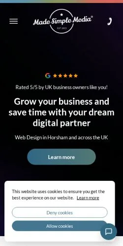 Anteprima del sito Made Simple Media, media di Regno Unito per articoli sponsorizzati