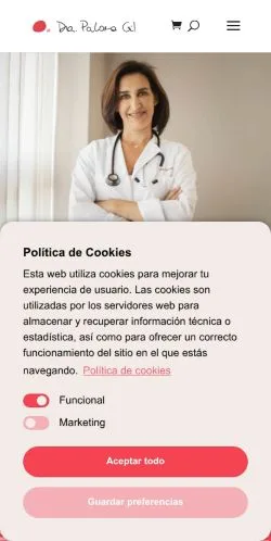 Pré-visualização do site Paloma Gil, meio de Espanha para artigos patrocinados