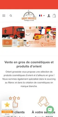 Podgląd witryny Grossiste Produits Orientaux, medium z kraju Francja do artykułów sponsorowanych