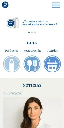 スポンサード記事向けのスペインメディア、Adilac Lactosaのサイトプレビュー