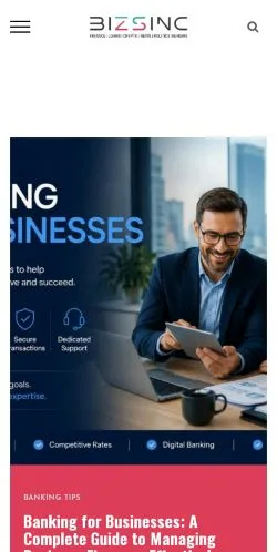 스폰서 기사용 미국 매체 Welcome to Business Sinc 사이트 미리보기