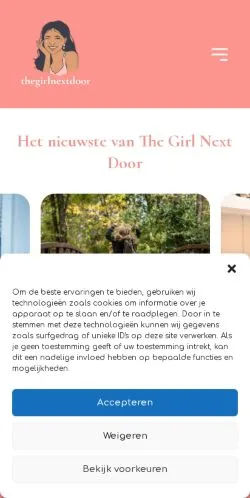 Podgląd witryny The Girl Next Door, medium z kraju Holandia do artykułów sponsorowanych