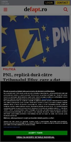Forhåndsvisning av nettstedet DeFapt, medium fra Romania for sponsede artikler