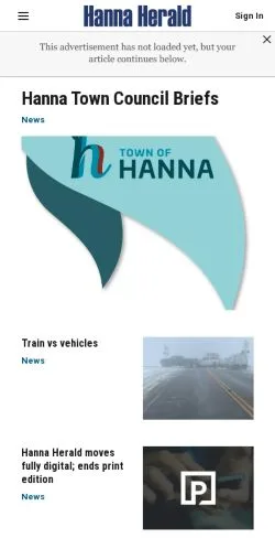 Anteprima del sito Hanna Herald, media di Stati Uniti per articoli sponsorizzati