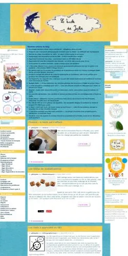 Anteprima del sito L'école de Julie -, media di Francia per articoli sponsorizzati