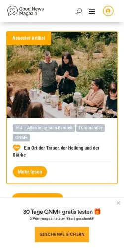 Anteprima del sito Good News Magazin, media di Germania per articoli sponsorizzati