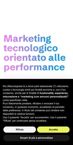 スポンサード記事向けのイタリアメディア、Marco Loprete Web Agencyのサイトプレビュー