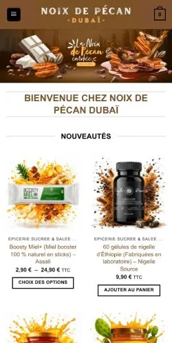 Anteprima del sito Noix De Pécan Dubaï, media di Francia per articoli sponsorizzati