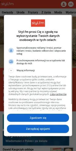 Aperçu du site Styl, média de Pologne pour articles sponsorisés