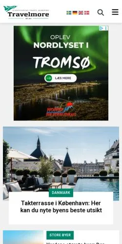 Anteprima del sito Travelmore, media di Norvegia per articoli sponsorizzati