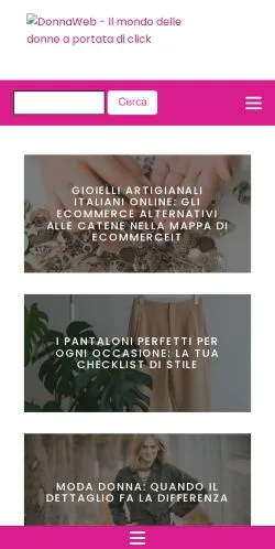 Anteprima del sito Donnaweb, media di Italia per articoli sponsorizzati
