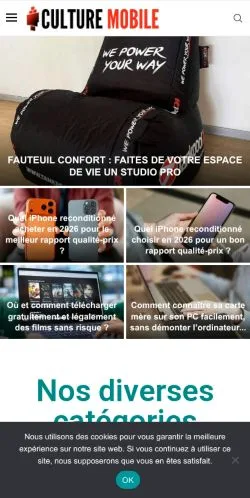 Anteprima del sito Culture Mobile, media di Francia per articoli sponsorizzati