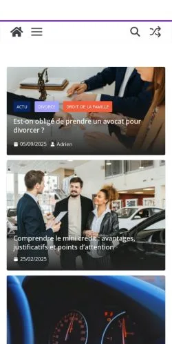 Anteprima del sito Actualité Juridique, media di Francia per articoli sponsorizzati