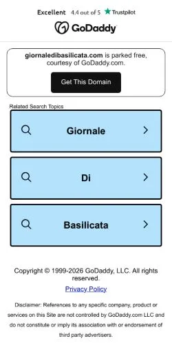 Podgląd witryny Giornale di Basilicata, medium z kraju Włochy do artykułów sponsorowanych