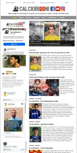 Anteprima del sito Calciobidoni, media di Italia per articoli sponsorizzati