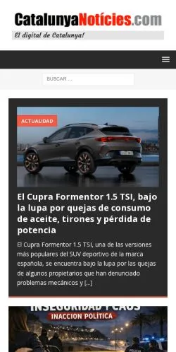 Anteprima del sito Catalunya Notícies, media di Spagna per articoli sponsorizzati