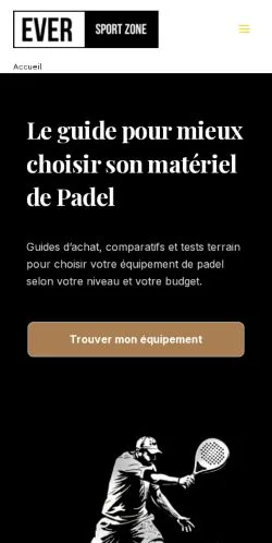 Preview of the Ever SportZone website, a media outlet in France for sponsored articles