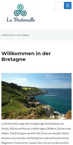 Vista previa del sitio Willkommen in der Bretagne -, medio de Alemania para artículos patrocinados
