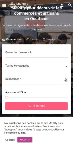 Anteprima del sito Ma City Occitanie, media di Francia per articoli sponsorizzati