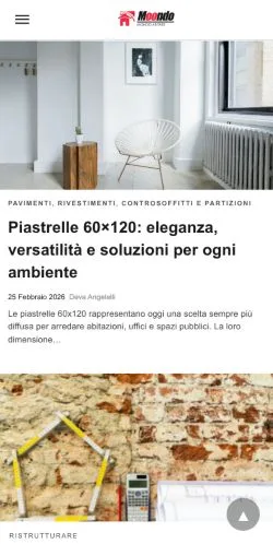 Anteprima del sito Mondo Abitare, media di Italia per articoli sponsorizzati
