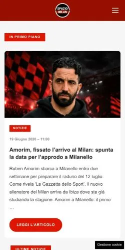 Podgląd witryny Spazio Milan, medium z kraju Włochy do artykułów sponsorowanych