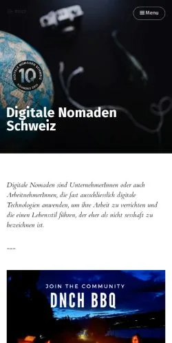 Anteprima del sito Digitale Nomaden Schweiz, media di Svizzera per articoli sponsorizzati