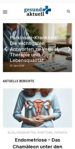 Anteprima del sito gesund-aktuell.net -, media di Germania per articoli sponsorizzati