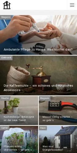 Podgląd witryny PerfectHome24, medium z kraju Niemcy do artykułów sponsorowanych