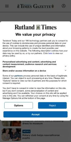 Anteprima del sito Tavistock Times Gazette, media di Regno Unito per articoli sponsorizzati