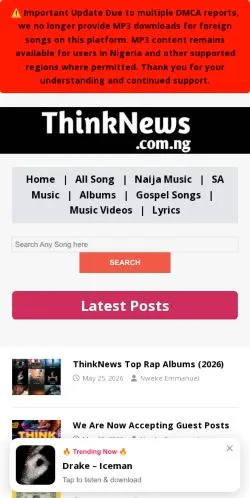 Anteprima del sito ThinkNews, media di Stati Uniti per articoli sponsorizzati