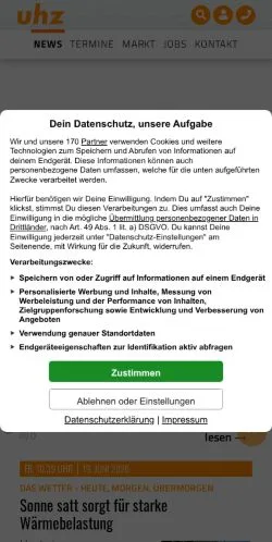 Anteprima del sito uhz-online, media di Germania per articoli sponsorizzati