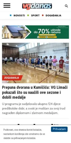 Anteprima del sito VG Danas, media di Stati Uniti per articoli sponsorizzati