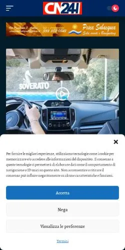 Anteprima del sito CN24TV, media di Italia per articoli sponsorizzati